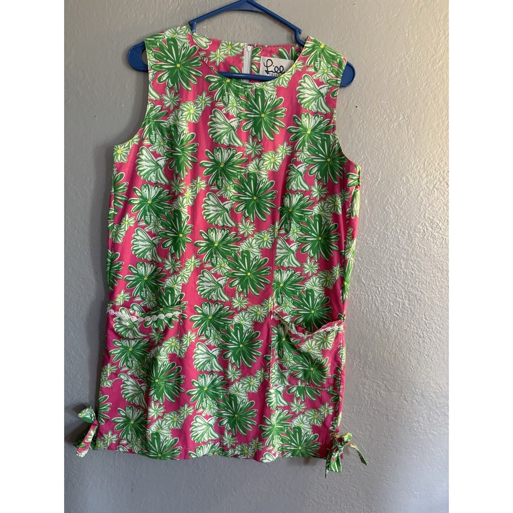 Beautiful Vintage Lilly Pulitzer Floral Dress White Label Size 10 Fully Lined